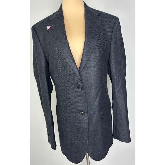 Joseph Abboud Women's 8 36 R Tollegno 1900 Italian Wool Blazer Suit Black NWOT - Picture 1 of 16